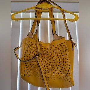 MOTF Yellow Cutout Tote Bag